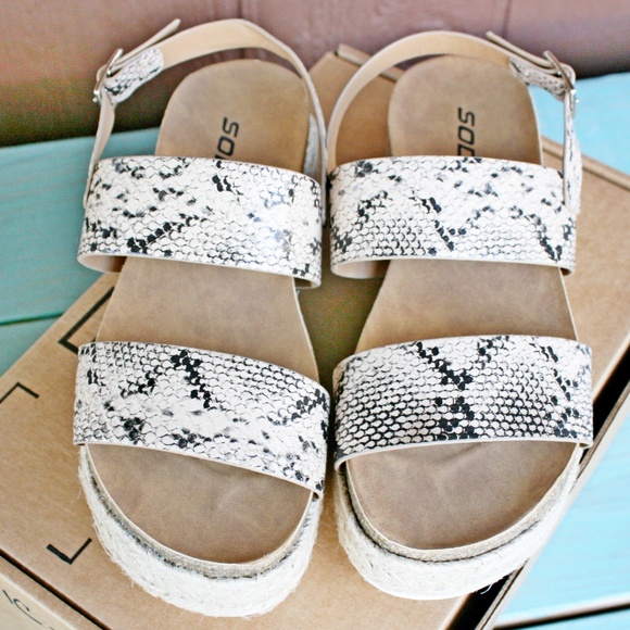 Soda Snakeskin Espadrille Sandals - Picture 6 of 7